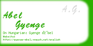 abel gyenge business card